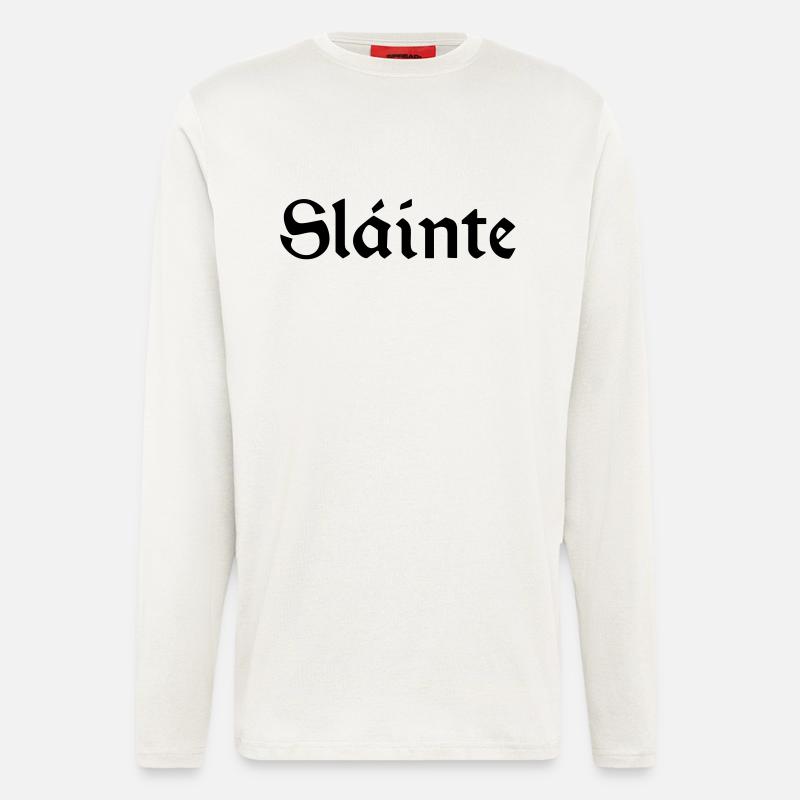 Slainte text de - Langarmshirt - made by SPREAD  - OFF WHITE