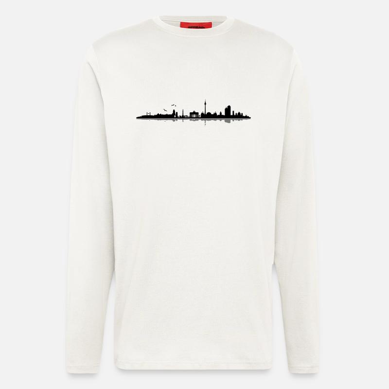 Berlin Skyline - Langarmshirt - made by SPREAD  - OFF WHITE