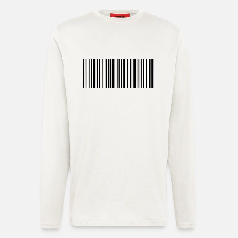 Barcode Scannen EAN 1c - Langarmshirt - made by SPREAD - OFF WHITE