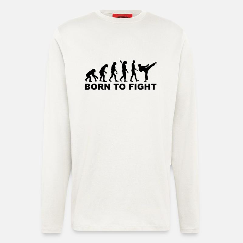 Evolution Karate - Langarmshirt - made by SPREAD  - OFF WHITE