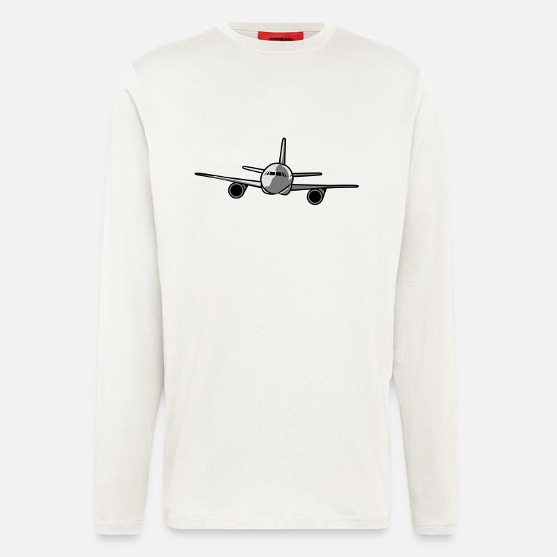 Flugzeug fliegen - Langarmshirt - made by SPREAD - OFF WHITE