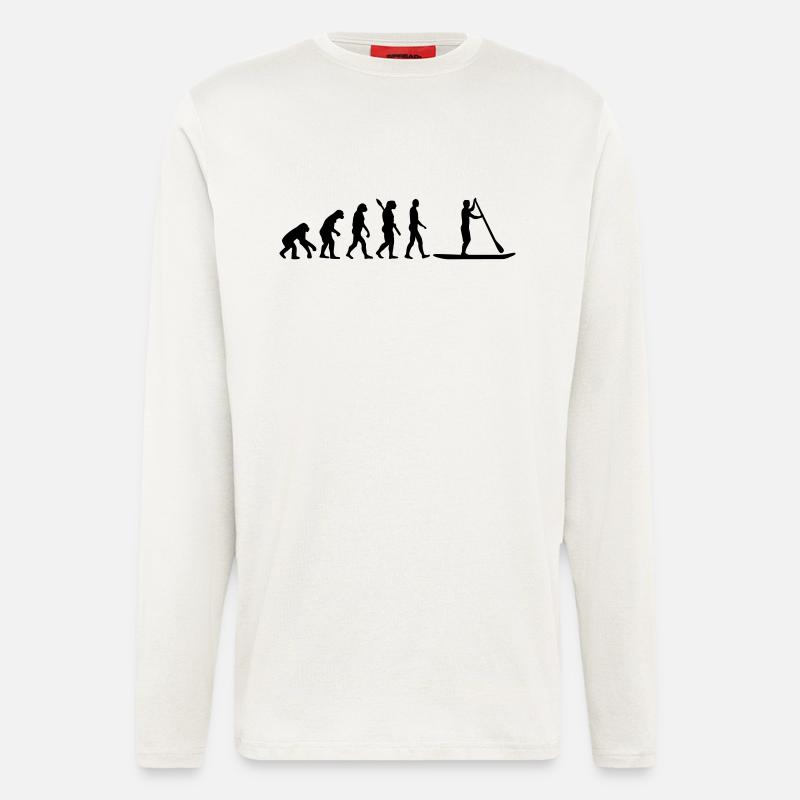 Evolution Stand up paddling - Manches longues bio décontracté fabriqué en UE - OFF WHITE