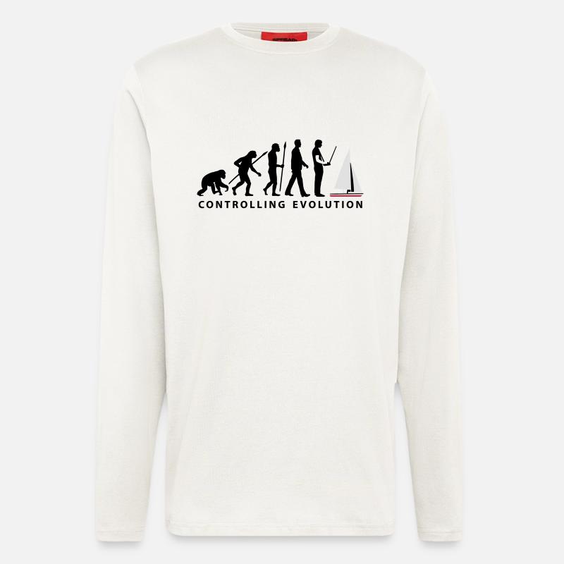 evolution Modellbauschiff_10_2016 - Langarmshirt - made by SPREAD  - OFF WHITE