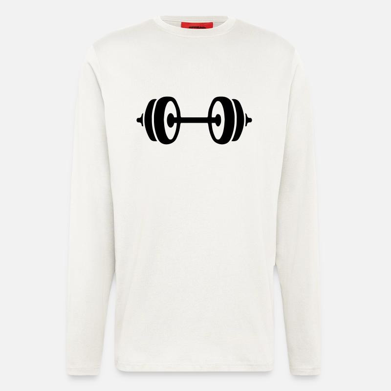 hantel icon - Langarmshirt - made by SPREAD  - OFF WHITE