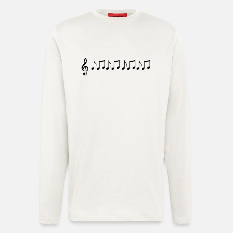 music clef - Longsleeve - made by SPREAD  - OFF WHITE