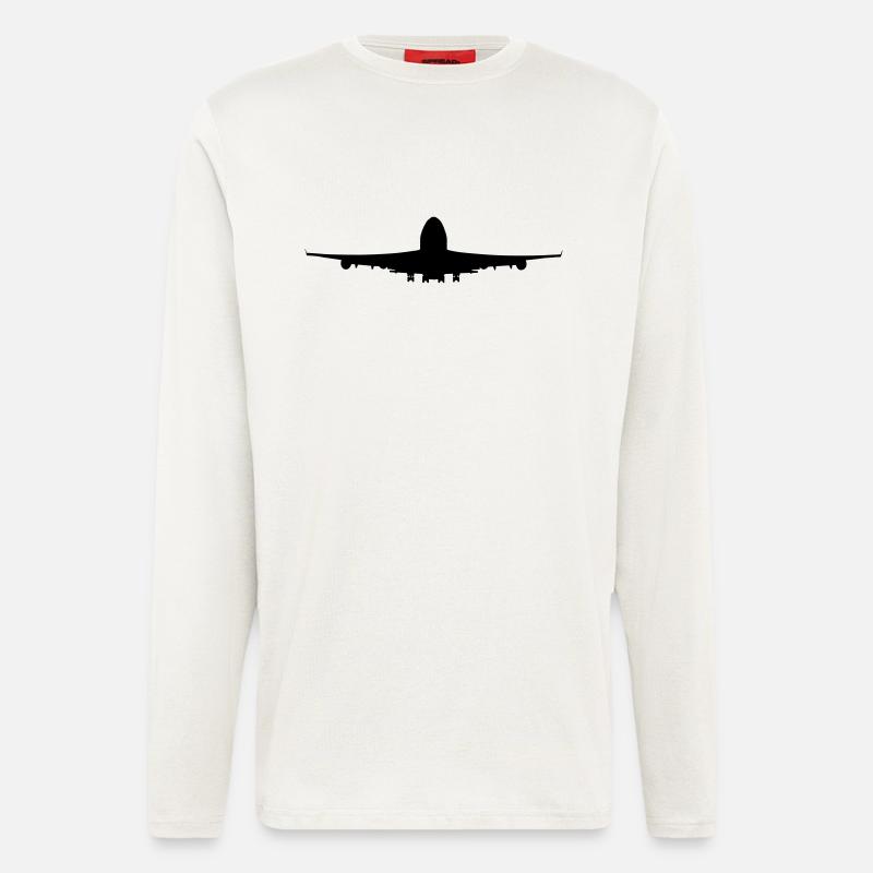 Flugzeug - Langarmshirt - made by SPREAD  - OFF WHITE