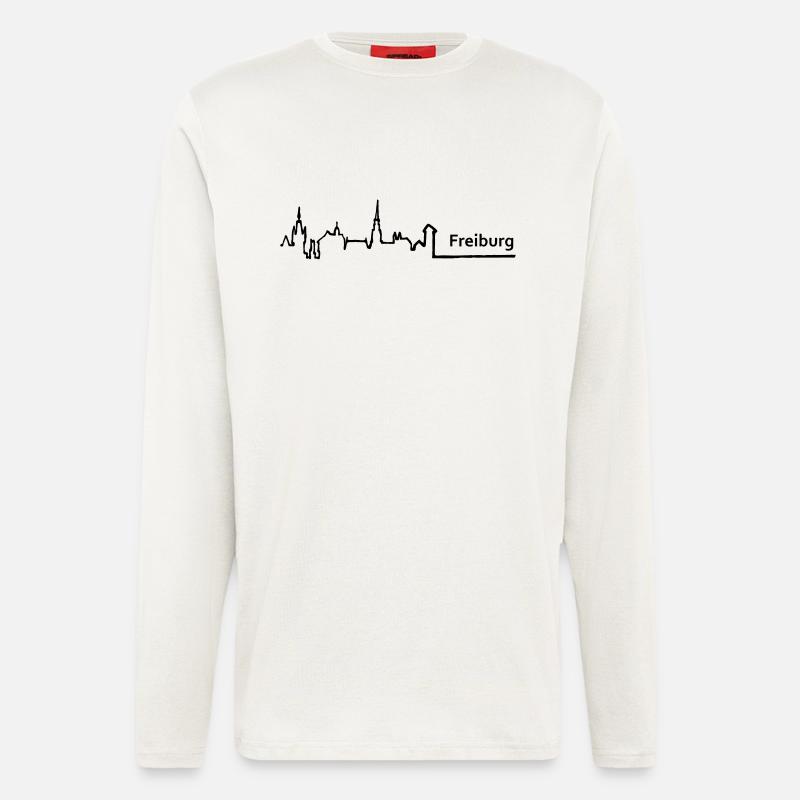 Freiburg skyline - Langarmshirt - made by SPREAD  - OFF WHITE