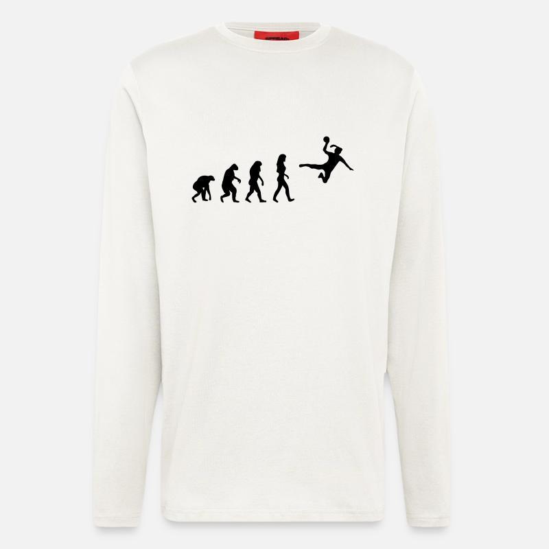 frauenhandball evolution - Langarmshirt - made by SPREAD  - OFF WHITE