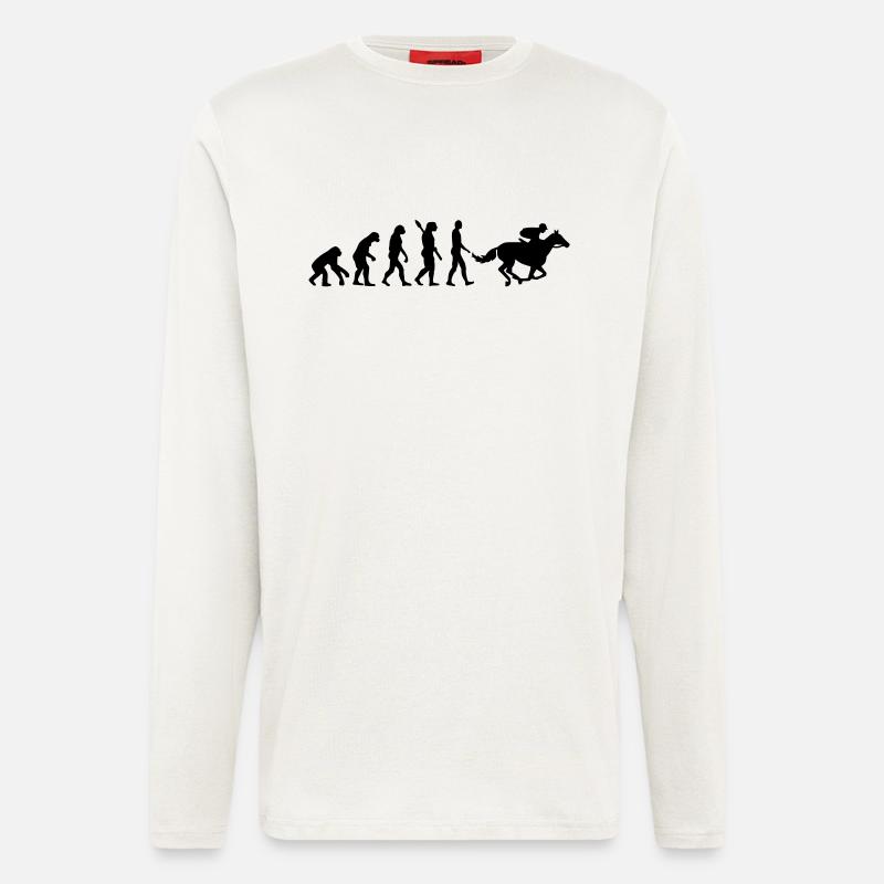 Evolution Horse racing - Longsleeve - made by SPREAD  - OFF WHITE
