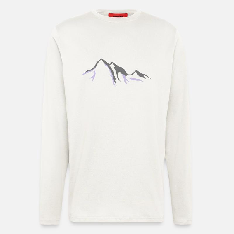 mountains_02 - Langarmshirt - made by SPREAD  - OFF WHITE