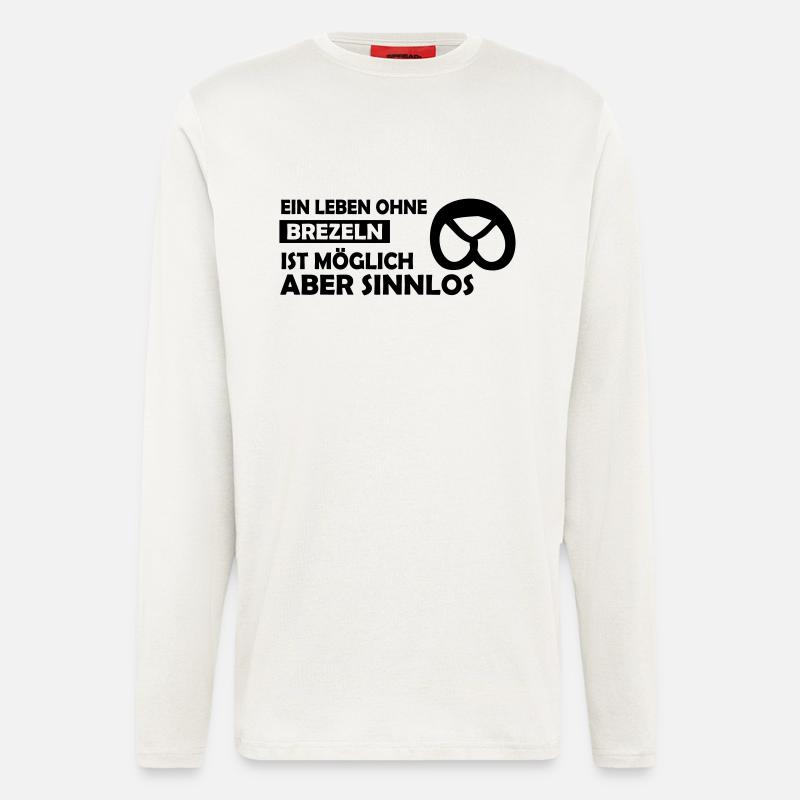 ein leben ohne brezeln - Langarmshirt - made by SPREAD - OFF WHITE