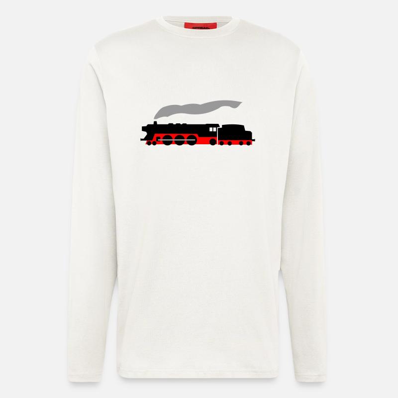 Dampflok - Langarmshirt - made by SPREAD - OFF WHITE