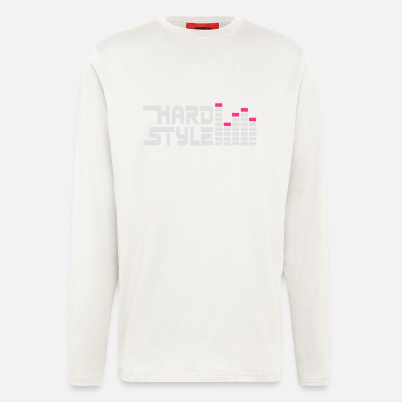 hard style hardstyle equalizer FR - Manches longues bio décontracté fabriqué en UE - OFF WHITE