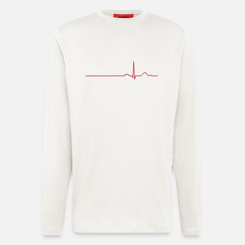 EKG Sinusrhythmus - Langarmshirt - made by SPREAD  - OFF WHITE