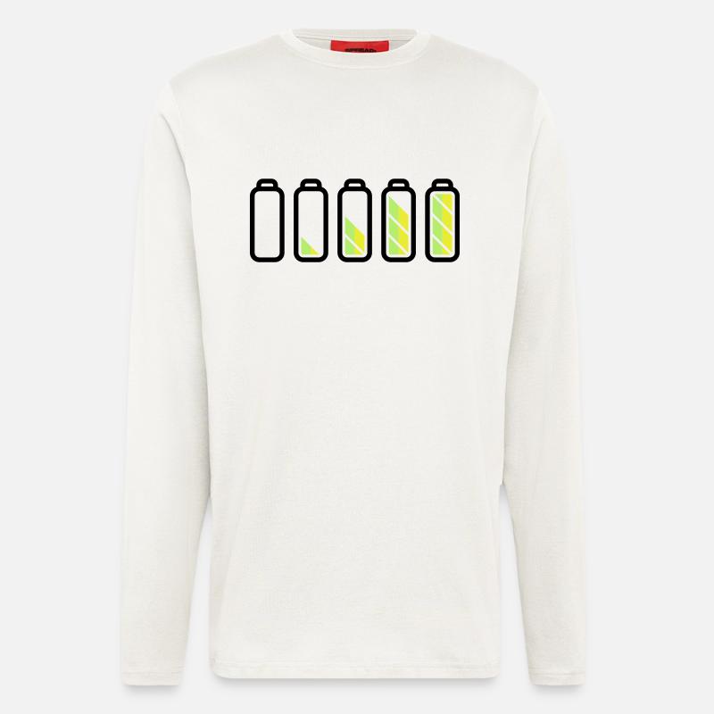 battery_loading - Longsleeve - made by SPREAD  - OFF WHITE