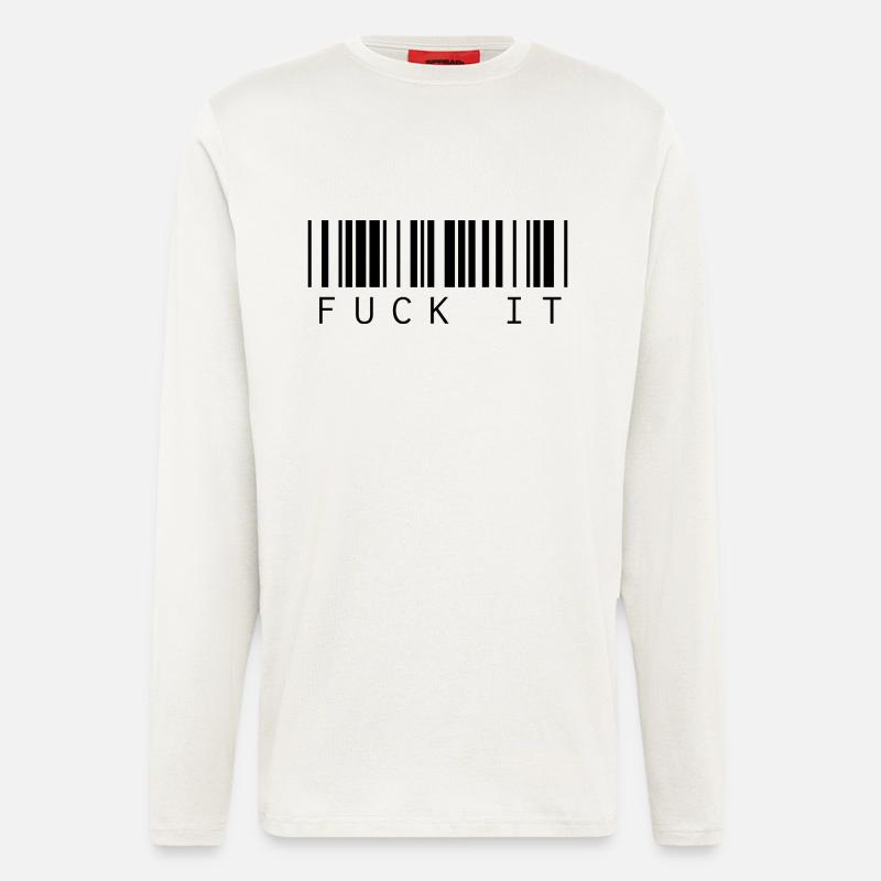 Barcode Fuck it - Langarmshirt - made by SPREAD  - OFF WHITE
