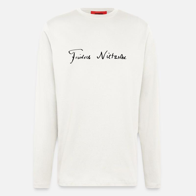 Friedrich Nietzsche - Langarmshirt - made by SPREAD  - OFF WHITE