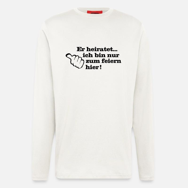 er__heiratetfeiern - Langarmshirt - made by SPREAD  - OFF WHITE
