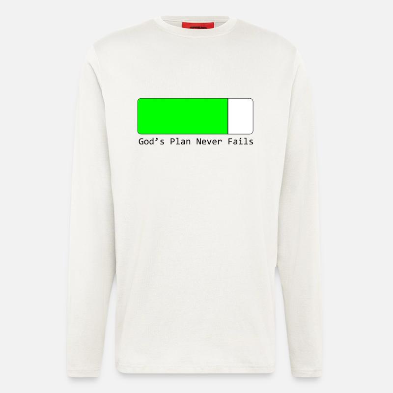 Gottes Pläne scheitern nie - Langarmshirt - made by SPREAD  - OFF WHITE