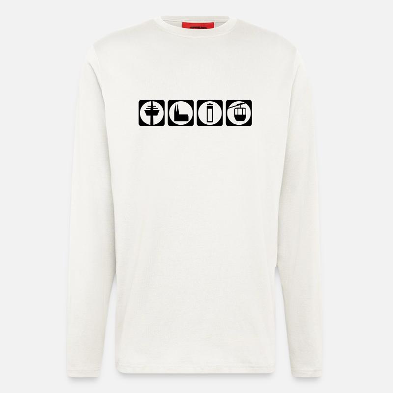 Köln Piktogramm - Langarmshirt - made by SPREAD  - OFF WHITE