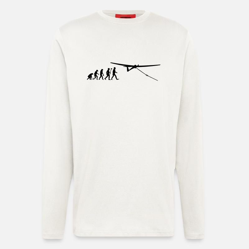 evolution vol à voile - Manches longues bio décontracté fabriqué en UE - OFF WHITE