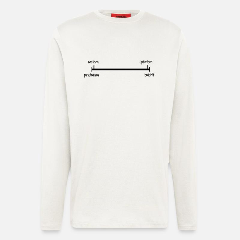 Optimism / Pessimism - Langarmshirt - made by SPREAD  - OFF WHITE
