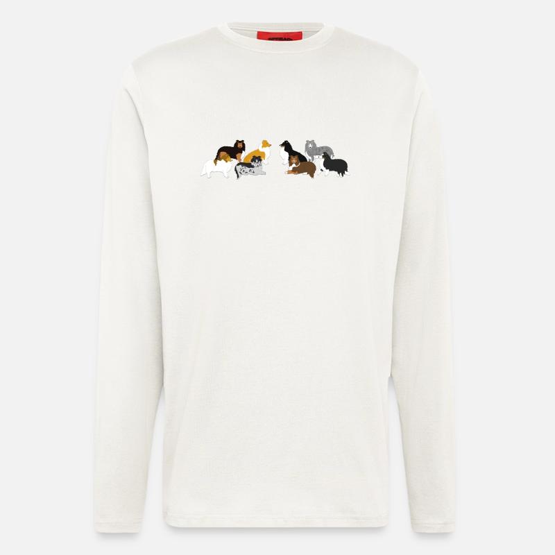 Shelties Querformat - Langarmshirt - made by SPREAD - OFF WHITE