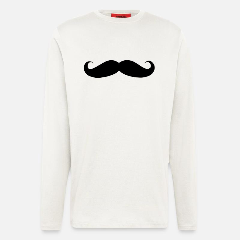 Schneuzer / Mustache (High Quality) - Langarmshirt - made by SPREAD  - OFF WHITE