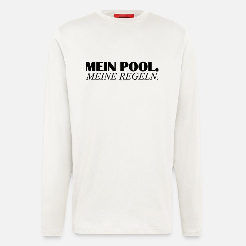 mein pool - Langarmshirt - made by SPREAD  - OFF WHITE