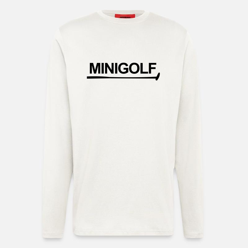 Minigolf,GOLF,golfen,fahne,golfplatz,golfschläger, - Langarmshirt - made by SPREAD  - OFF WHITE