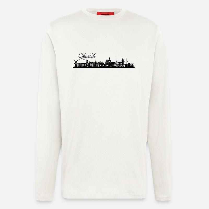 Auricher Skyline - Langarmshirt - made by SPREAD  - OFF WHITE