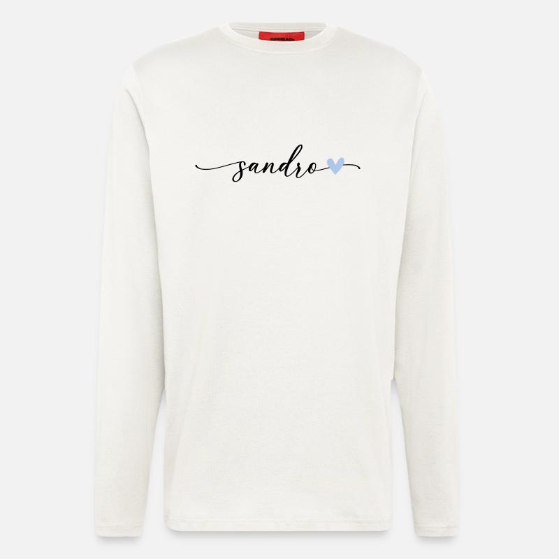 Sandro Name Calligraphy Font - Longsleeve - made by SPREAD  - OFF WHITE
