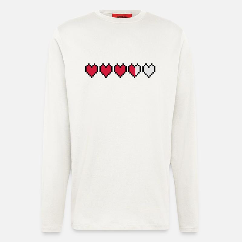 Leben Pixel - Langarmshirt - made by SPREAD  - OFF WHITE