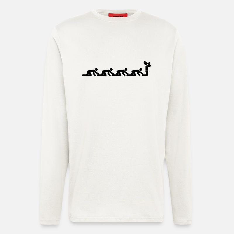 drinking__f1 - Langarmshirt - made by SPREAD  - OFF WHITE