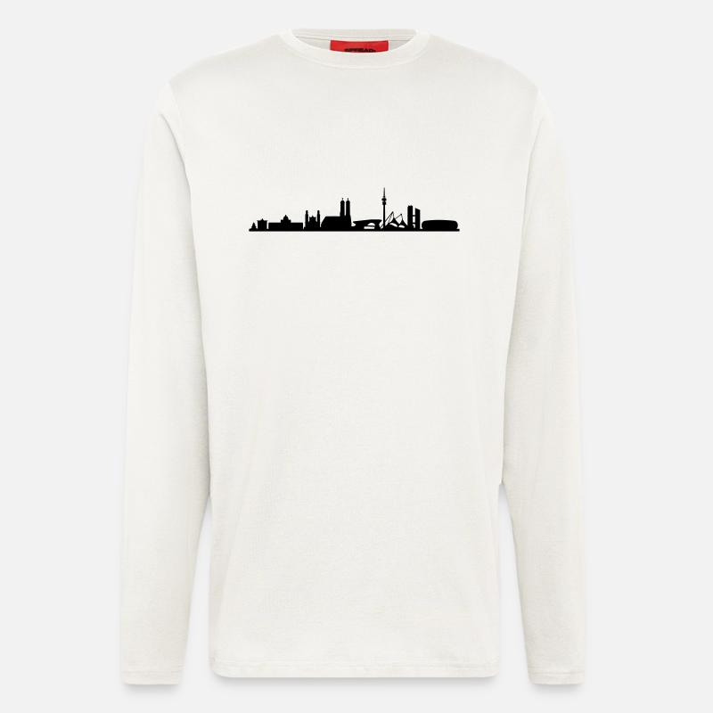 Skyline - München 2018 - Langarmshirt - made by SPREAD  - OFF WHITE