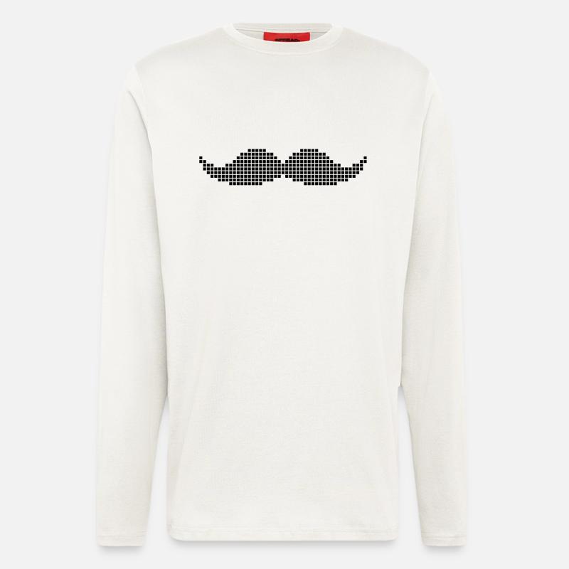 Moustache - Bart - Langarmshirt - made by SPREAD  - OFF WHITE