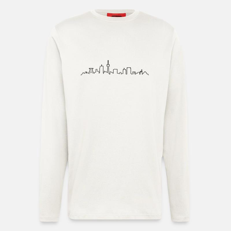 Skyline Essen - Langarmshirt - made by SPREAD  - OFF WHITE