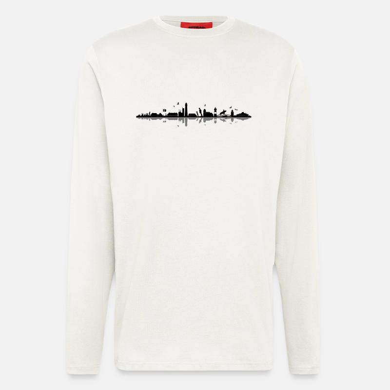 Skyline - Küste Sylt - Langarmshirt - made by SPREAD - OFF WHITE