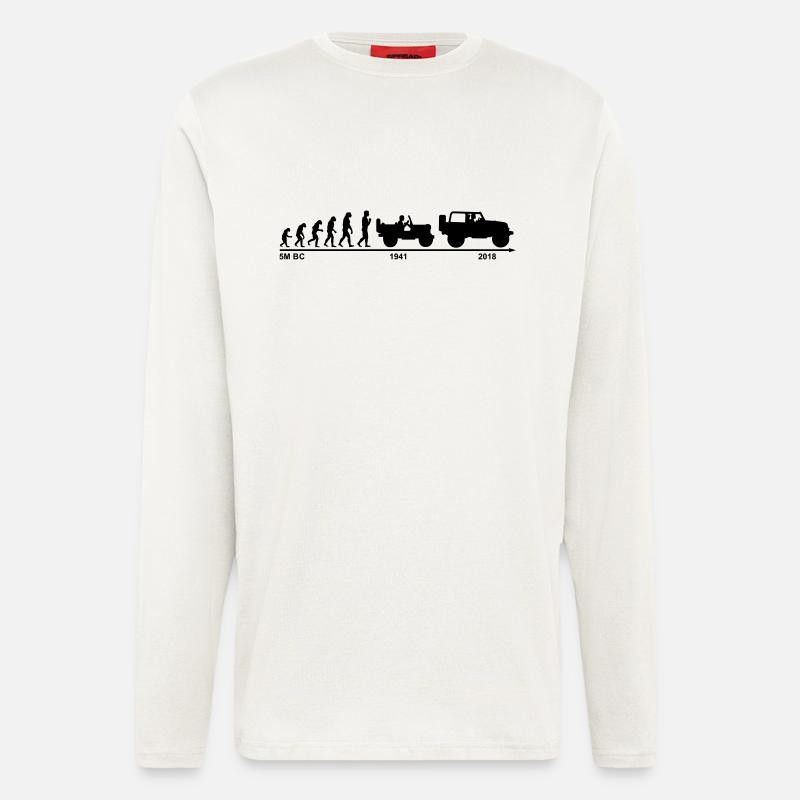 jeep evolution - Langarmshirt - made by SPREAD  - OFF WHITE