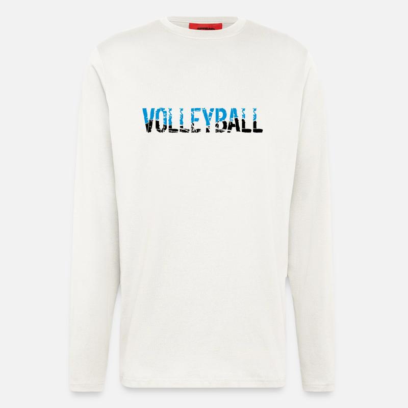 text pattern scratch old cracks vintage cool volle - Longsleeve - made by SPREAD  - OFF WHITE