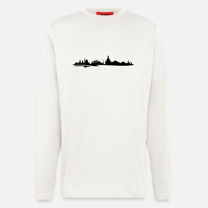 Skyline Dresden - Langarmshirt - made by SPREAD  - OFF WHITE