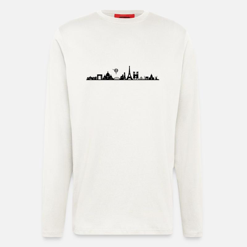 Skyline - Paris - Langarmshirt - made by SPREAD - OFF WHITE