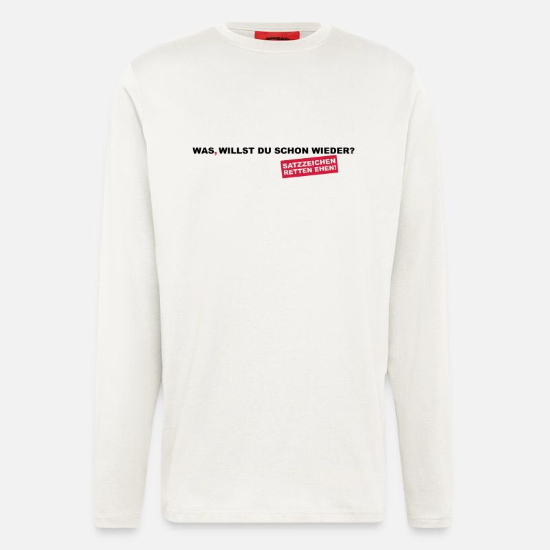 Punctuation save marriages! - Longsleeve - made by SPREAD  - OFF WHITE