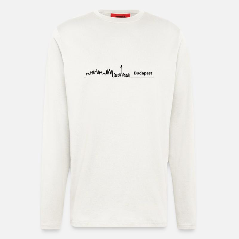 budapest skyline - Longsleeve - made by SPREAD  - OFF WHITE