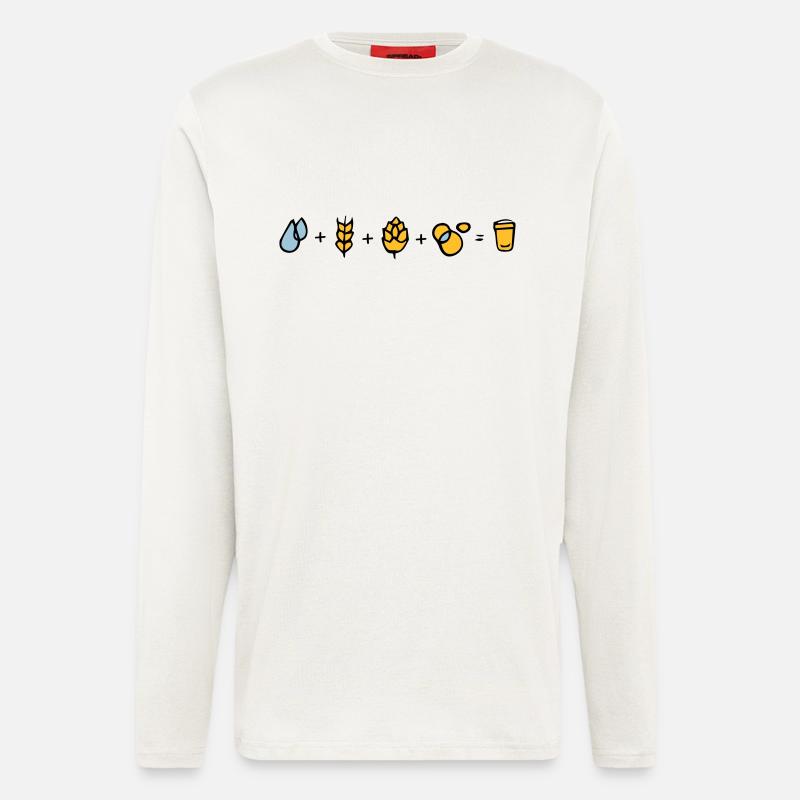 Bier Formel - Langarmshirt - made by SPREAD - OFF WHITE