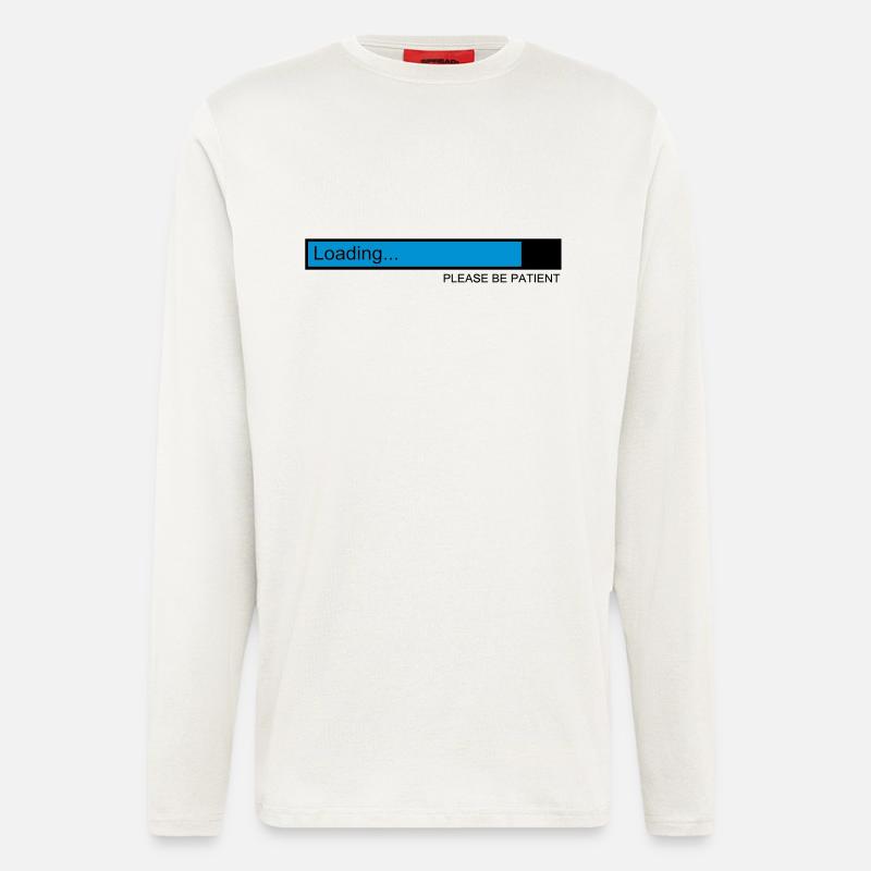 loading / loading bar / pc / download - Longsleeve - made by SPREAD  - OFF WHITE