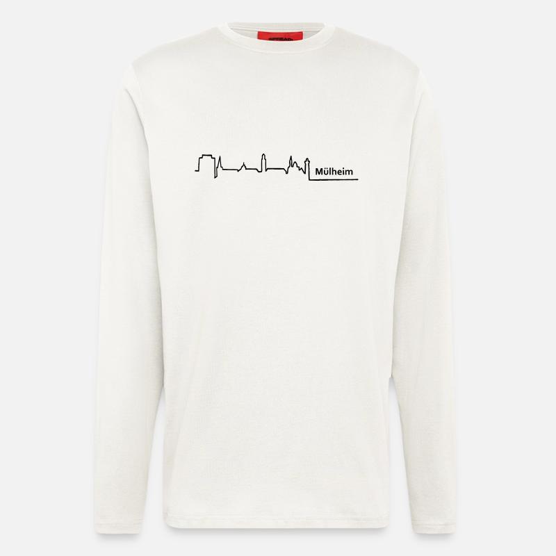 muelheim skyline - Longsleeve - made by SPREAD  - OFF WHITE