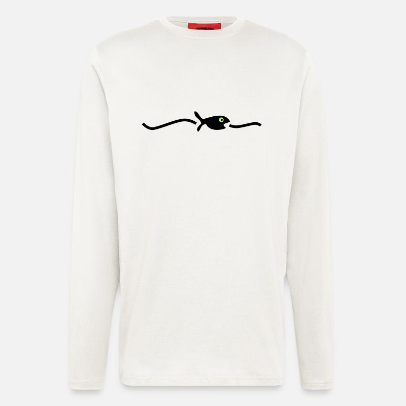 floating fish - Longsleeve - made by SPREAD  - OFF WHITE