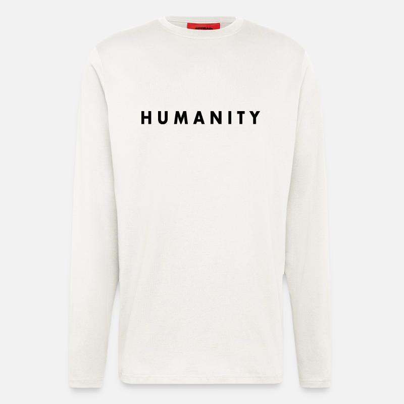 Humanity - Manches longues bio décontracté fabriqué en UE - OFF WHITE