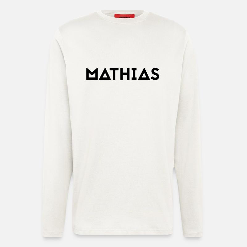 Vorname Mathias - Langarmshirt - made by SPREAD  - OFF WHITE
